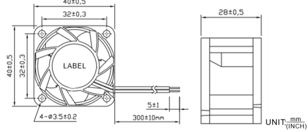 MFD4028B Dimensions